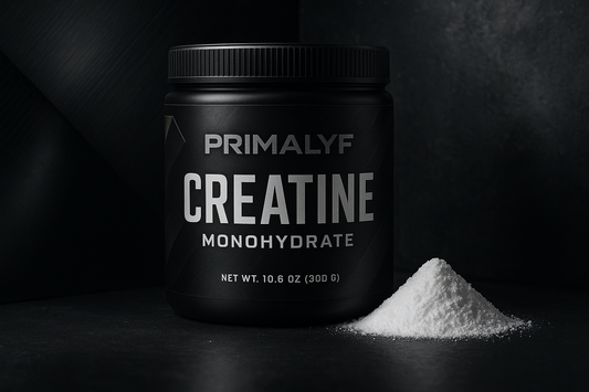 en nuPRIMALYF Creatine Monohydrate in deze huisstijl